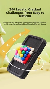 Pyramid puzzle toy with 200 logical challenges and colorful beads for ages 3 and up