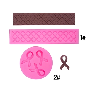 Molde Silicona Trenza Torsión Nudo Cuerda Cinta Decoración Borde Pastel Fondant Chocolate Bricolaje Repostería