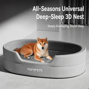 Pet Bed Dog Nest Washable Corduroy Velvet Thickened Breathable Soft Warm Indoor For Small Medium Large Dogs Cats