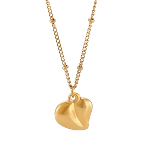 Herz Anhänger Halskette Edelstahl Mode Satellitenkette Minimalistischer Schmuck Für Frauen