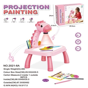 Pink deer projection drawing board set with accessories and colorful packaging