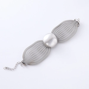 Bracciale A Catena Multistrato Stile Africano Esagerato Acciaio Inoxidabile 304 Grande Sfera Lucida Moda Punk