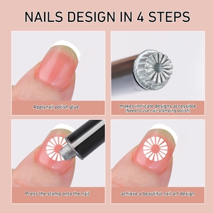 Outil tampon à ongles en silicone pour motifs de papillons DIY et nail art créatif
