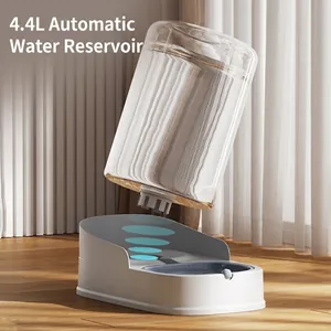Distributeur d'eau automatique 4,4L pour animaux avec réservoir transparent