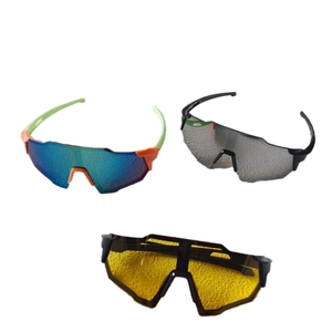 Kids cycling sports sunglasses for boys and girls with windproof shield lenses in three colors