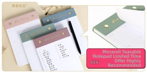 Detail of A6 Morandi notebook featuring gold rivets and internal To-Do list layout