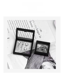 Oxidation-resistant black PE film jewelry display boxes for rings and earrings