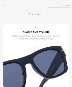 Close-up of polarized square sunglasses with thick black frames and silver metal accents