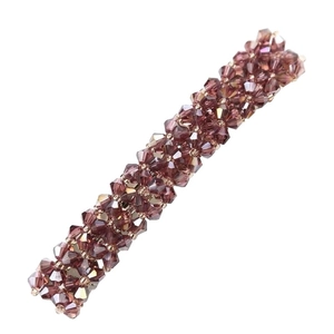 Sparkling purple crystal spring hair clip with rhinestone inlay for elegant women