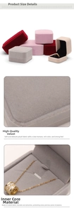 Macro detail of soft velvet jewelry boxes showing the plush texture and inner padding