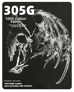 Detailaufnahme aus 100% Baumwolle mit Kunstdruck und hochwertiger 305GSM Stoffstruktur