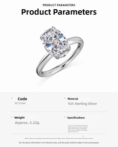 Macro detail of S925 silver ring featuring 2.0ct oval ice-cut zircon gemstone