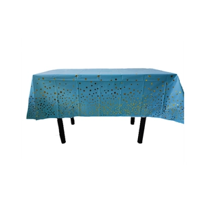 Blue rectangular disposable star tablecloth for children's birthday party decorations