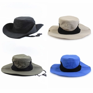 Chapeau De Soleil Boonie Bord Large Maille Respirante Chapeau Seau Pour Pêche Randonnée Voyage Corde Vent
