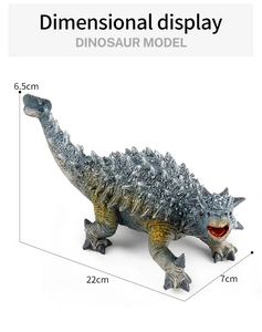 Dimensiones detalladas del modelo realista de dinosaurio Anquilosaurio de 22 cm