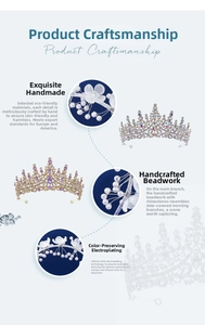 Close-up of handmade acrylic flowers and pearls on exquisite wedding headbands