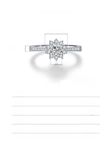 Spécifications détaillées de la bague en argent 925 avec une moissanite de 0,30Ct