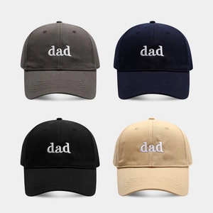 Dad Letter Embroidery Baseball Cap Cotton Twill Adjustable Casual Vintage Sun Protection Sport Hat For Men Women