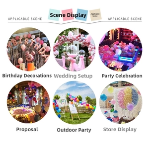 Collage of 18-inch heart foil balloons for wedding and romantic party decorations
