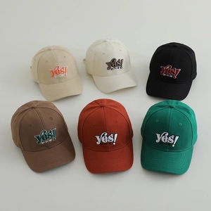 Kids Baseball Cap Cotton Twill Peaked Hat Letter Embroidery Adjustable Sun Protection Outdoor Casual Fashion For Children
