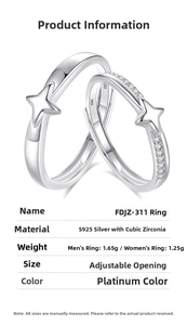 Detailed macro view of S925 sterling silver couple rings showing the S925 hallmark stamps