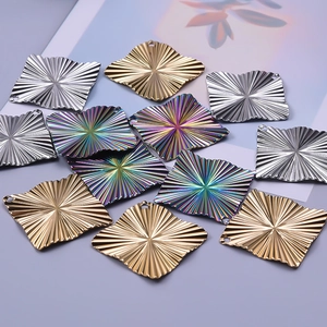 Rhombus 304 stainless steel pendants in silver, gold and rainbow finish for DIY jewelry