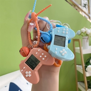 Retro Mini Game Console Keychain Plastic Functional Electronic Toy Handheld Controller Bag Charm Accessory For Students Kids
