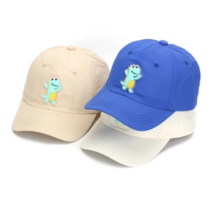 Kinder Cartoon Dinosaurier Baseballkappe Set in Beige, Blau und Weiß mit Sonnenschutz