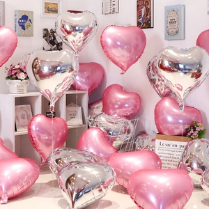 Heart Star Love Shaped Foil Balloons Metallic Aluminum Film Party Birthday Wedding Engagement Decoration Proposal Novelty