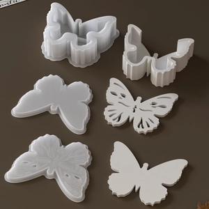 Six-piece set of butterfly hollow storage box resin silicone mold for DIY crafts