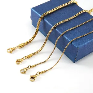 Bracelet Minimaliste Pour Femmes Bijoux En Acier Inoxydable Plaqué Or 18K Mode Tendance Chaîne À Maillons Réglable Fermoir Mousqueton