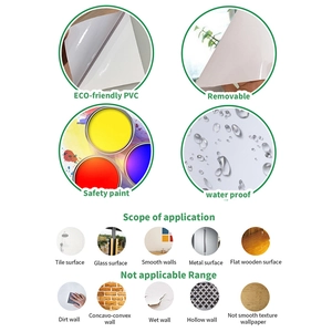 Features of the cat wall sticker: eco-friendly PVC, removable, waterproof, and safe paint