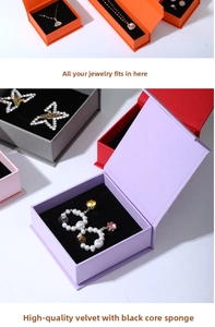 Detail of plush velvet-lined jewelry boxes showing black core sponge padding for accessories