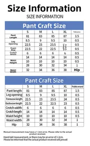 Size chart for seamless high waist yoga shorts showing S-XL measurements and fit details