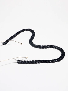 Black Acrylic Thick Chain Glasses Strap Anti-Slip Retro Sunglasses Holder Decorative Eyewear Lanyard