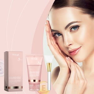 Le masque de nuit HOYGI au collagène hydrate intensément, nourrit et revitalise la peau.