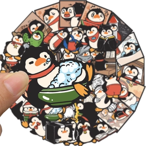50 pieces of waterproof cartoon penguin graffiti stickers for DIY laptop and suitcase decor