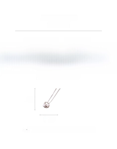 Size chart for irregular pearl necklace with pendant dimensions and material specs