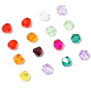 Multi-color 4mm faceted glass crystal bicone beads set for DIY jewelry making