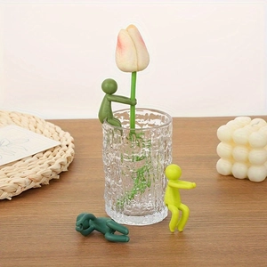 Pflanzen Halterung kleine Plastik Kletterer Figuren fur Glas Vase Blumen Hydrokultur Dekor.