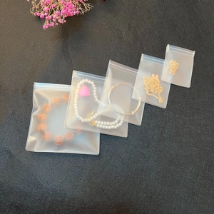 Macro view of assorted EVA jewelry zip-lock bags for anti-oxidation storage