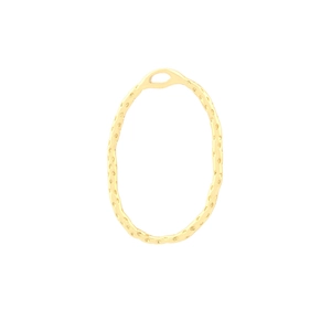 Golden irregular oval pendant with hammered texture for jewelry making and necklaces