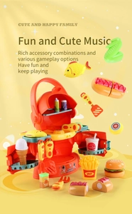 Set da cucina spaziale per bambini con cibo finto e custodia portatile per giocare
