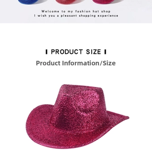 Macro shot of hot pink glitter cowboy hat featuring high-density sequins and metallic trim