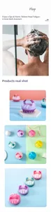 Détail macro des brosses de massage en silicone pour cuir chevelu aux couleurs pastel