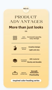 Infographie boîte à mouchoirs créative Monroe en ABS, grande capacité et design.