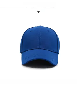 Front view of solid royal blue baseball cap featuring pineapple cloth texture and stitching