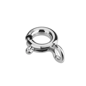 S925 sterling silver spring ring clasp jewelry connector for DIY necklaces and bracelets