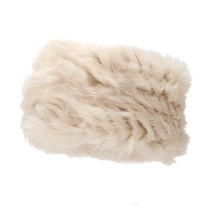 Pluche hoofdband muts van imitatiekonijnenbont beige warme winterstijl voor dames