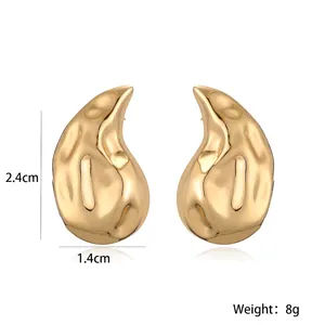 Unregelmäßige geometrische Metallstecker im Punk-Stil, Größe 2,4 cm mal 1,4 cm